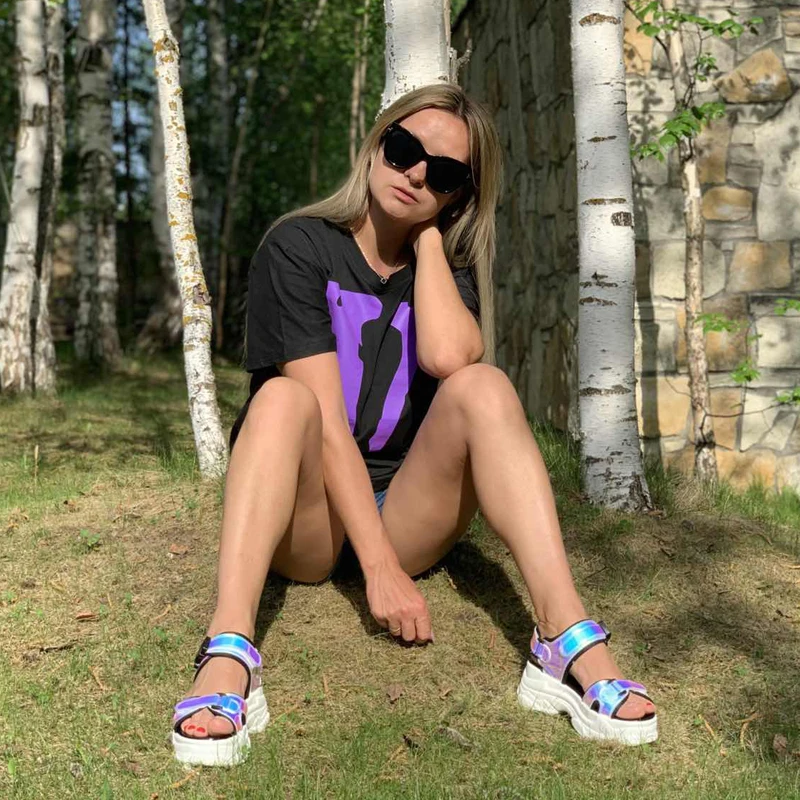 Fujin/Брендовые женские босоножки Новинка 2020 года Модная женская повседневная