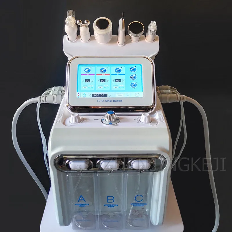 Koop Waterstof En Zuurstof Kleine Belletjes 7in1 Gezicht Verpleging Schop Hydratatie Peeling Ultrasone Diepe Reiniging Rf Reiniging Instrument