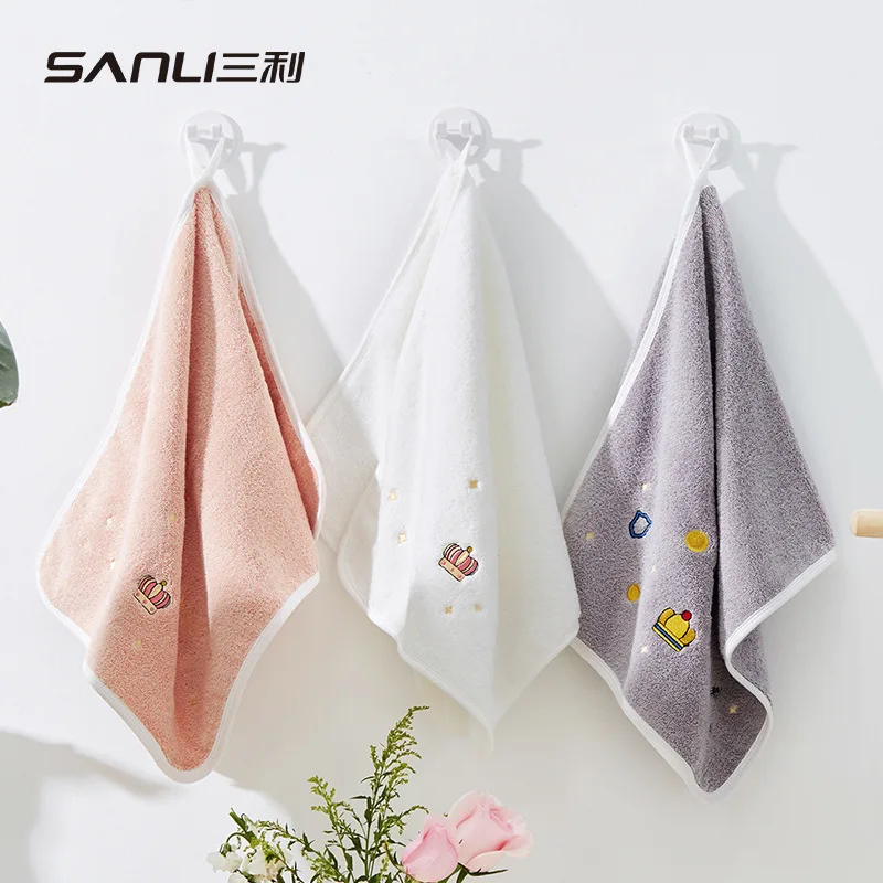 

[New Style] Sanli Towels Pure Cotton Towel Ply Embroidery Washcloth Adult Embroidery Towel Adult Extra-large Face Towel