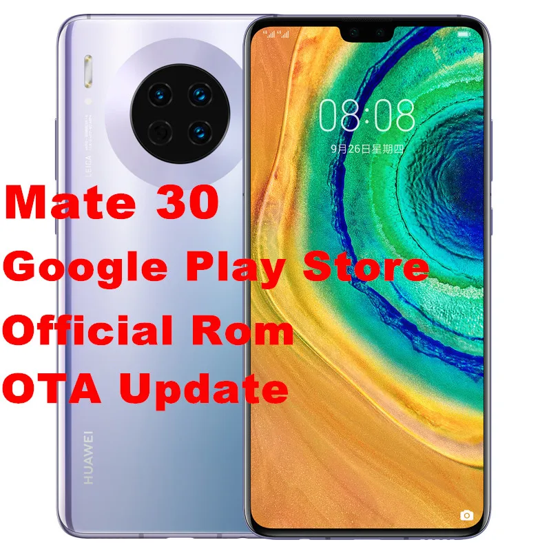 Смартфон huawei mate 30, Android 10,0, Kirin 990, четыре ядра, 8 ГБ ОЗУ, 128 Гб ПЗУ, 6,62 дюйма, МП, 40 Вт, супер зарядное устройство