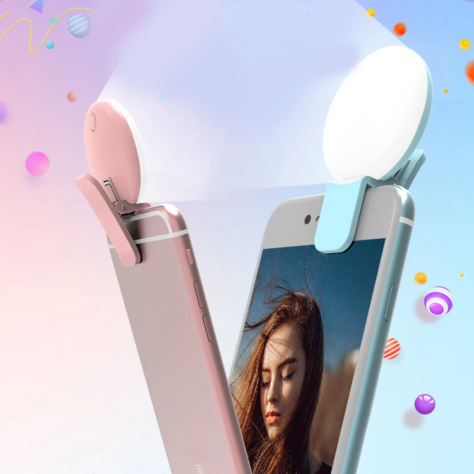 

LED Fill Light Mobile Phone External Light Mini Portable for Beauty Gifts for Girls LED Fill Light Mobile Phone External Light