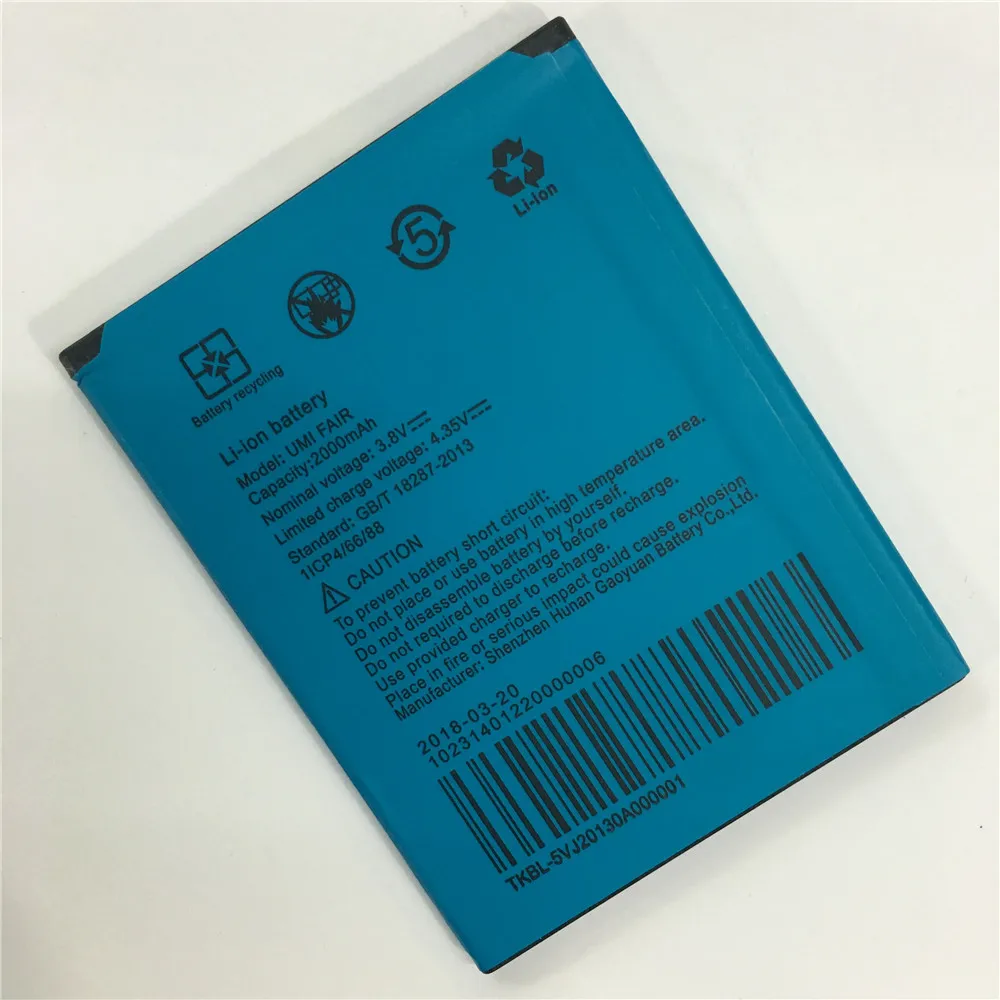 

High Quality For Umi Fair Battery 2000mAh Batterie Bateria Accumulator