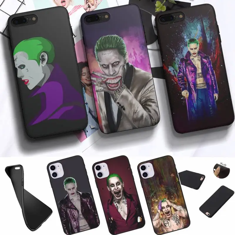 

Samobojstwo Squad-Joker Phone Case Fundas Shell Cover For Iphone 6 6s 7 8 Plus Xr X Xs 11 12 13 Mini Pro Max