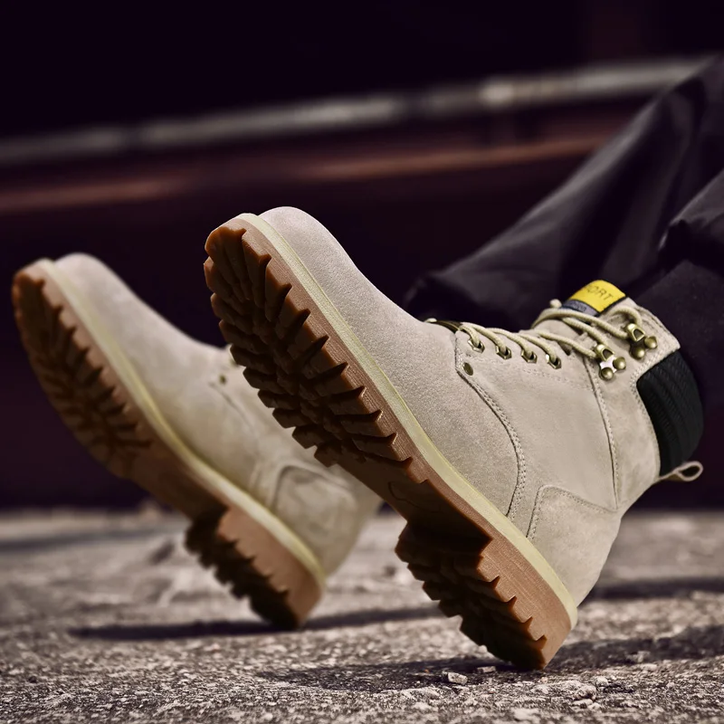 

men's ankle boots man shoes genuine leather boots man cow muscle sole lace up shoes Boots Male Shoes Adult Boots Mens Footwear