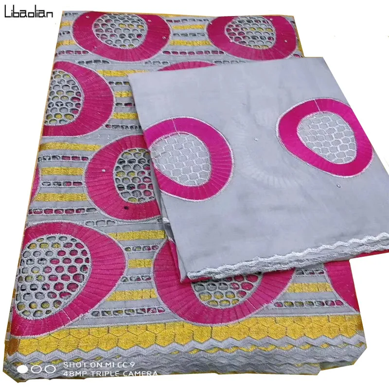 

5+2yard Swiss lace fabric latest circle embroidery African 100%cotton dresses fabrics Swiss voile lace popular Dubai style K27-9