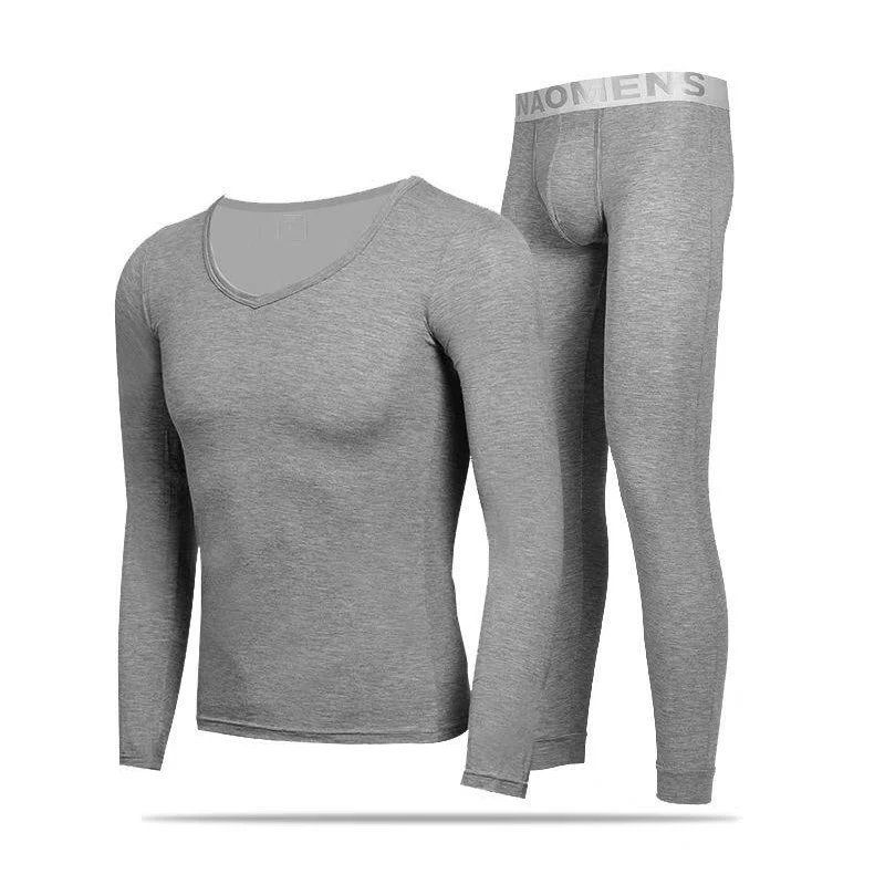 

New Men long Johns Sets Male Thermal Underwear fitness Long Johns Winter Clothes leggings set Men's thermal underwear V neck
