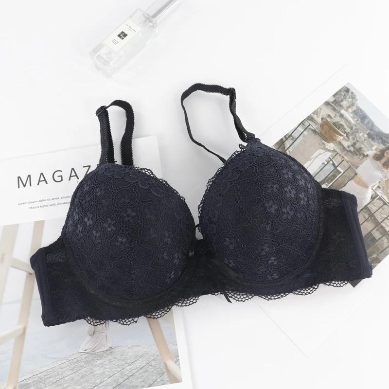 Beauwear Сексуальное белье чашечки B C плотные бюстгальтеры пуш-ап бюстгальтер из цветочного кружева нижнее белье 3/4 чашки для большой груди Для женщин 85, 90, 95, 100