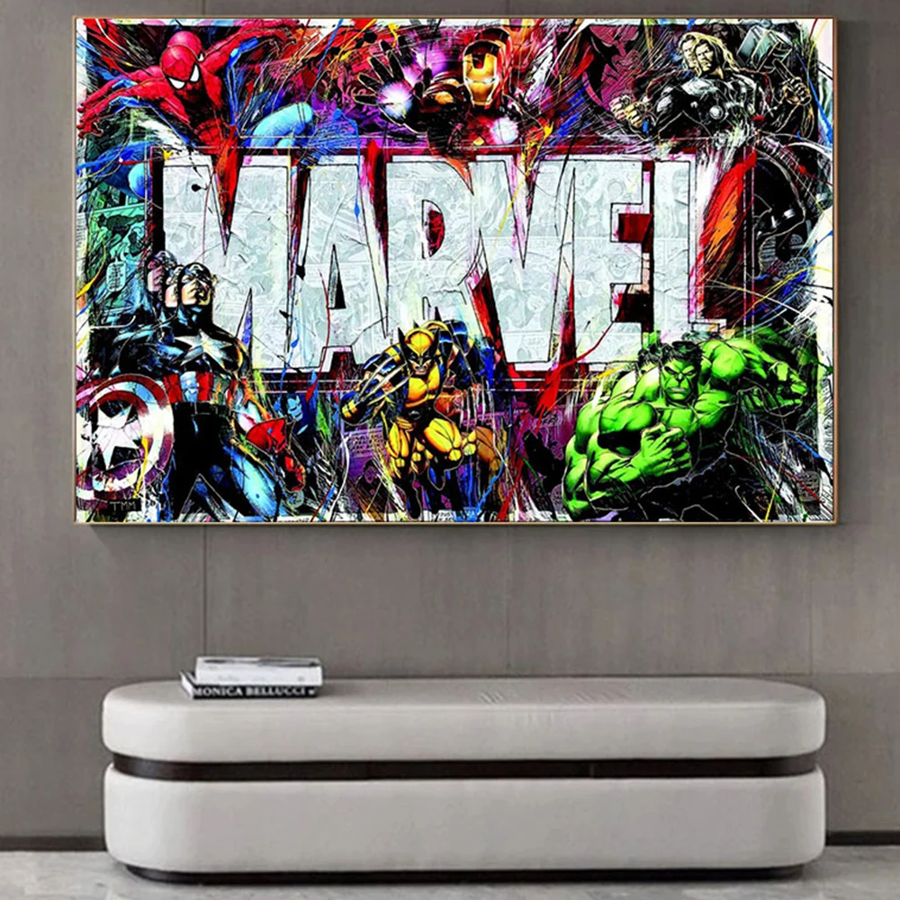 Marvel-carteles de superhéroes de Los Vengadores, impresiones en HD, arte de pared, pintura en