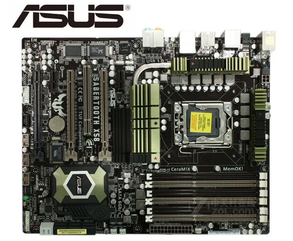 ASUS SaberTooth X58 материнская плата LGA 1366 DDR3 для Core i7 Extreme/Core i7 24 ГБ рабочего Материнская плата