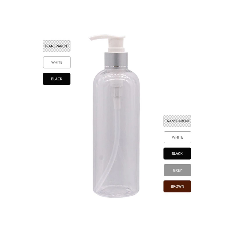 Высокое качество ПЭТ косметическая бутылка с серебряным лосьоном насос пустой
