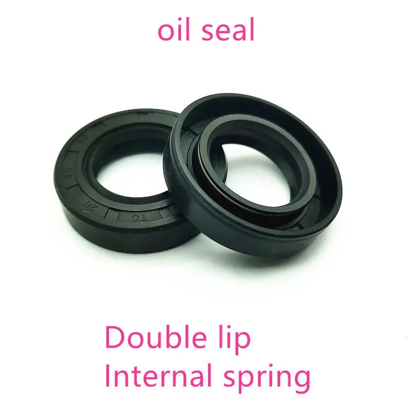 

NBR framework oil seal TC10 11 12*22*4.5 5.5 4 5 6 7 8 9 10 double lip with clamp spring