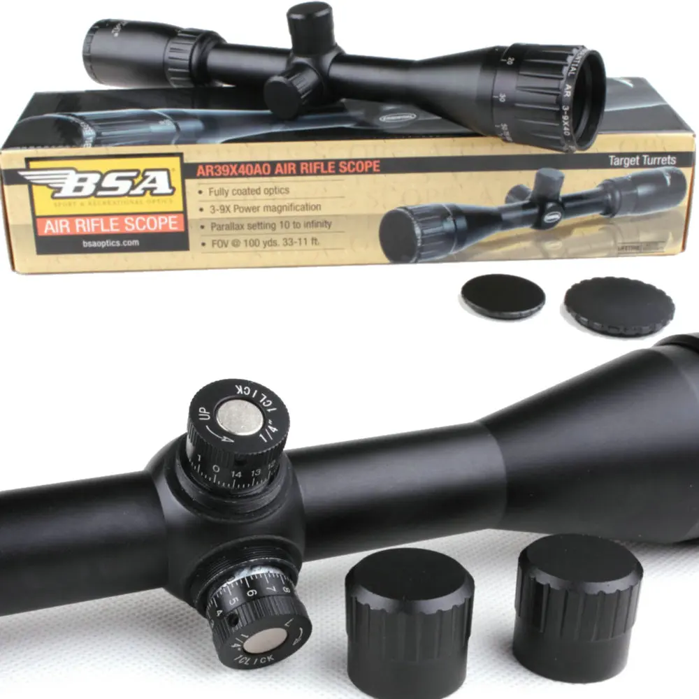 Тактический прицел BSA Essential AR 3-9x40 AO оптический для охотничьей винтовки стрельбы |