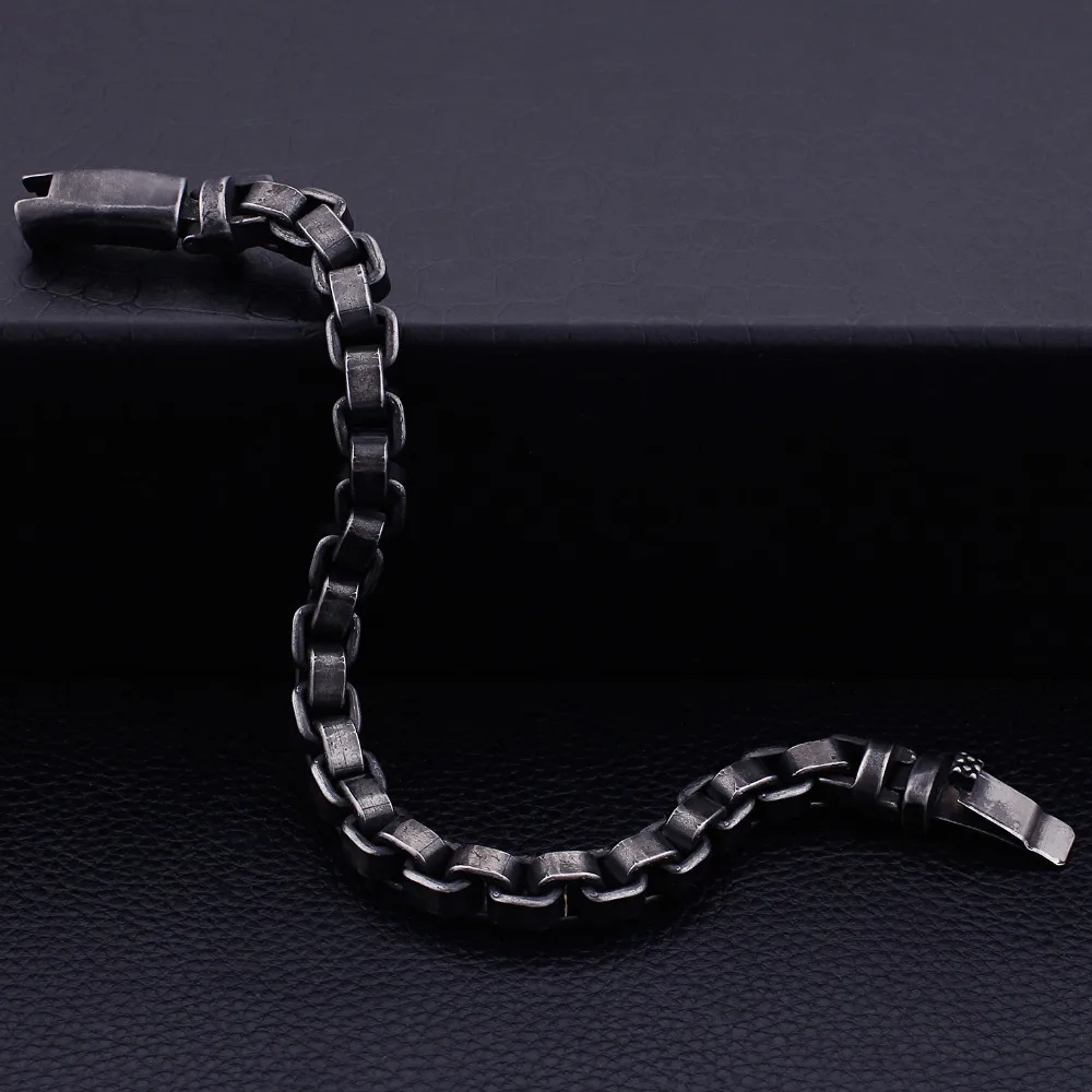 Мужской браслет из титана и стали в стиле ретро с паровозиком простые трендовые