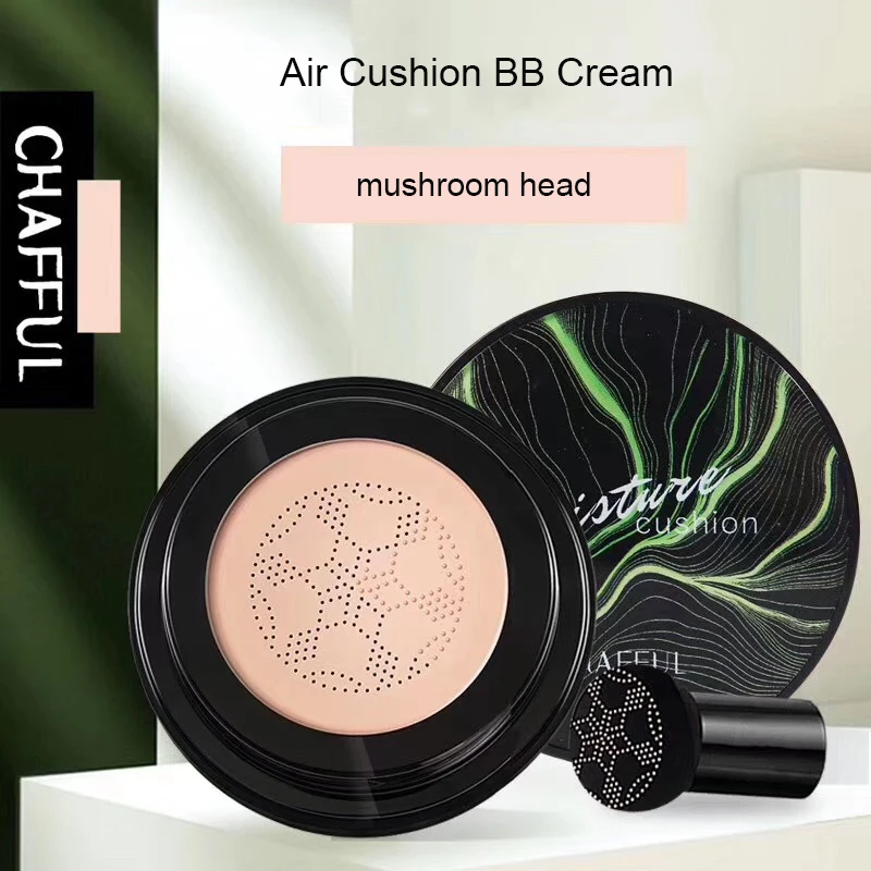 

Face Foundation Base CHAFFUL Mushroom Head Make Up Air Cushion Moisturizing Foundation Natural Brightening BB Cream Makeup TSLM1