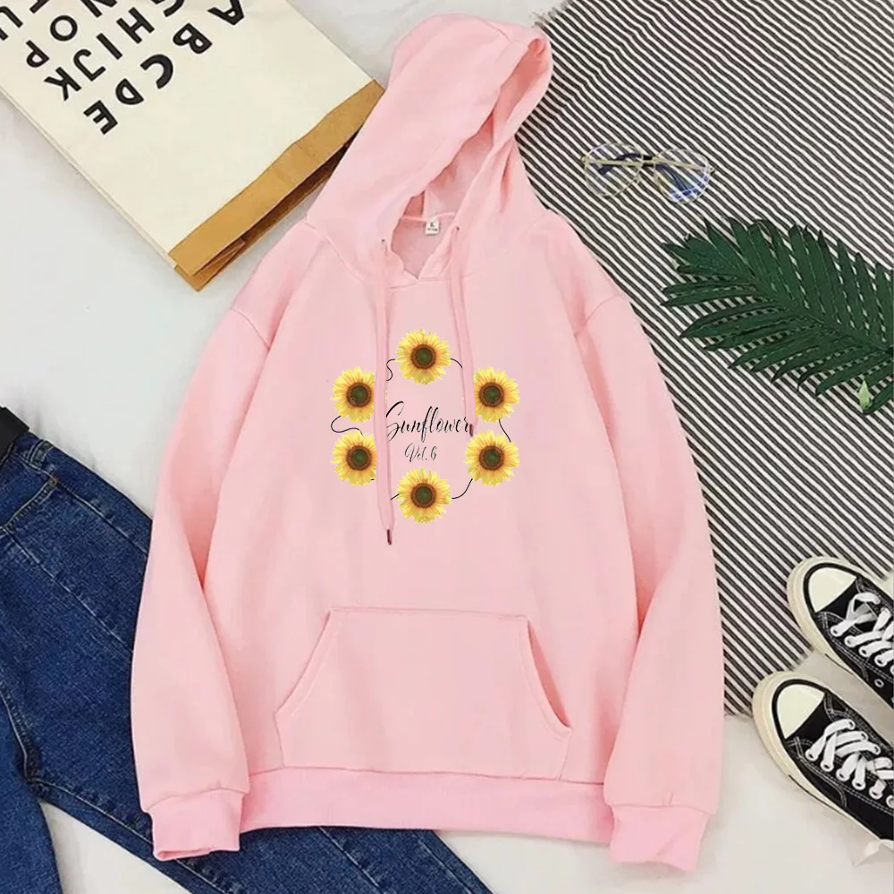 

Sunflower Sweatshirt Streetwear Mens Clothing Vintage Sweatshirt Print Pullovers Plus Size Men 2021 Fashion