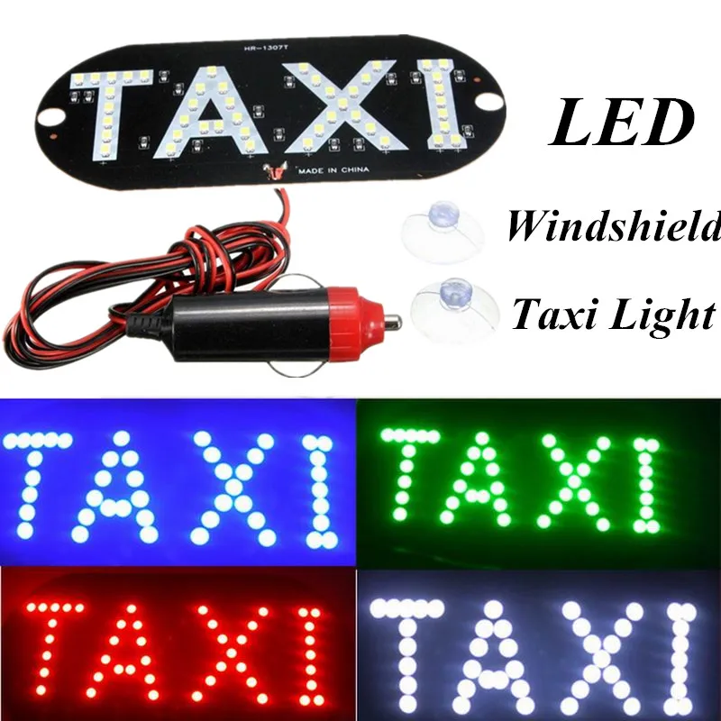 

1 Pc Taxi LED Car Windscreen Cab indicator Lamp Sign Blue LED Windshield Taxi Light Auto Decoration Lamp For Car Accessories