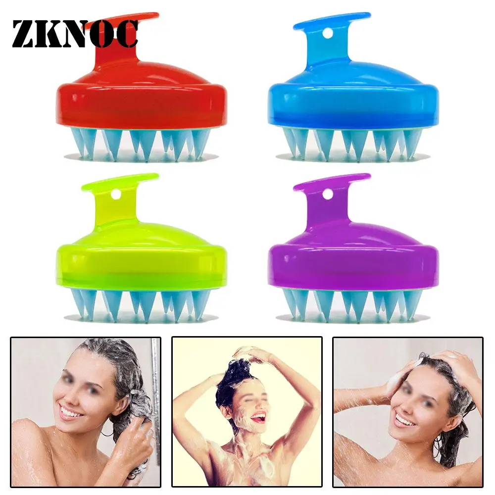 Волосы кожа головы массаж тела силиконовая головка Шампунь щетка для мытья волос