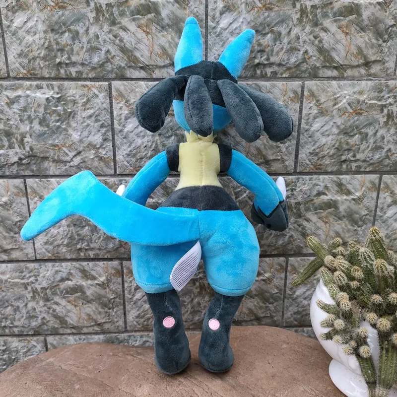 Lucario-Colecci&oacute;n de Pikachu de Pokemon Original para ni&ntilde;os, mu&ntilde;ecos de peluche de 35cm, regalos de Navidad de alta calidad-3