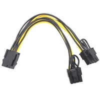 adapter pci e to dual power splitter graphics card pcie pci express for mining farm video card gpu for riser extension cable