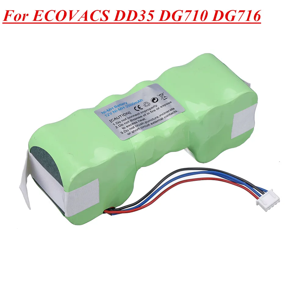 

12V 3500mah Ni-MH Rechargeable Batteries Pack For ECOVACS DE55 DE5G DM88 DD35 DG710 DG716 Vacuum Cleaner Robot Battery