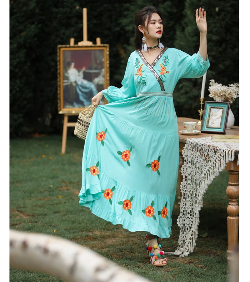 В винтажном стиле Шикарная Женская обувь в богемном для отдыха с цветочной