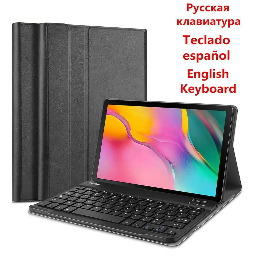 

Case for Samsung Galaxy Tab S6 Lite 10.4 SM-P610 SM-P615 Keyboard Case Cover Russian Spanish English Bluetooth Keyboard Funda