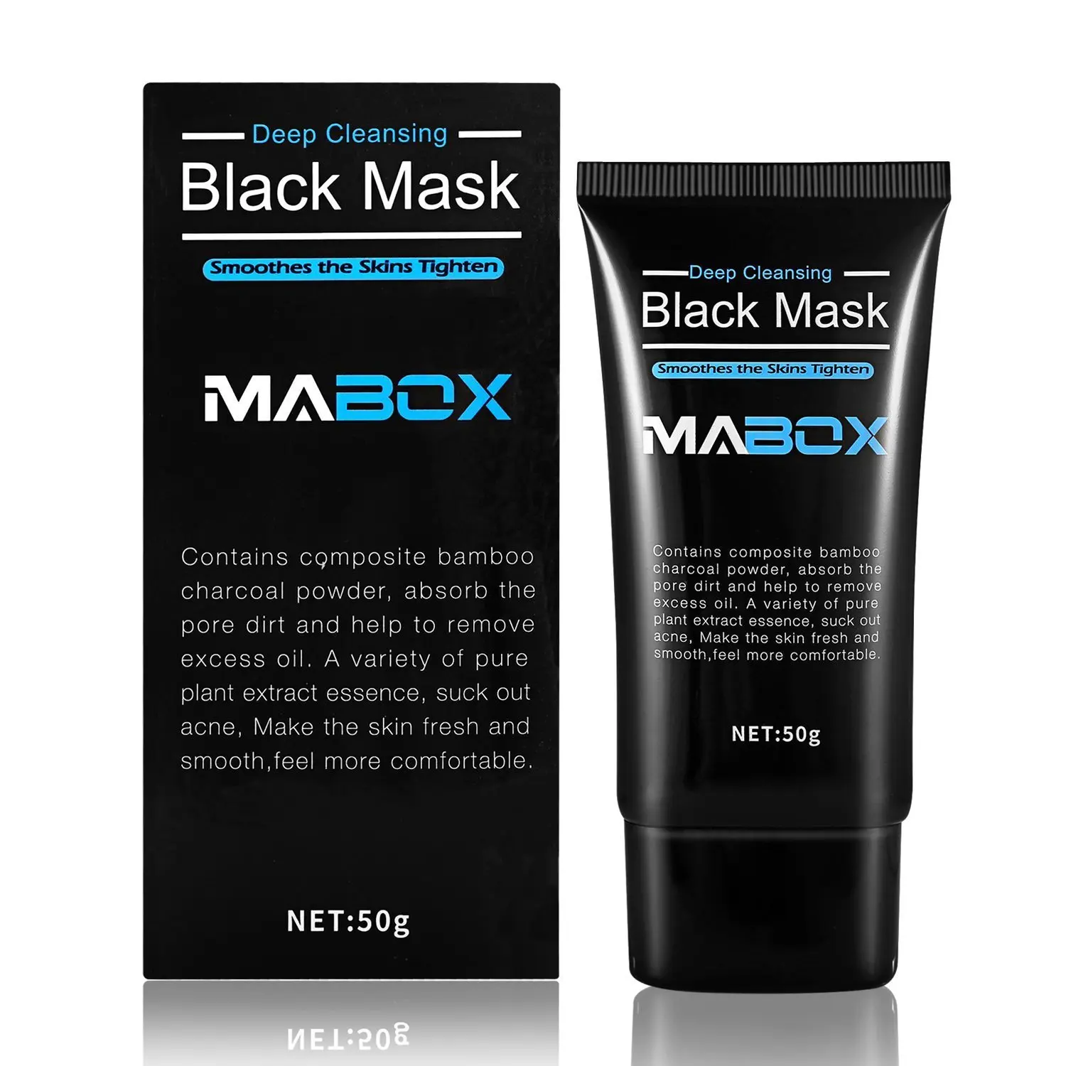 

MABOX 50g Blackhead Mask Face Care Nose Blackhead Remover Peeling Mask Pore Strip Cleanser Black Head Mask Acne Treatment
