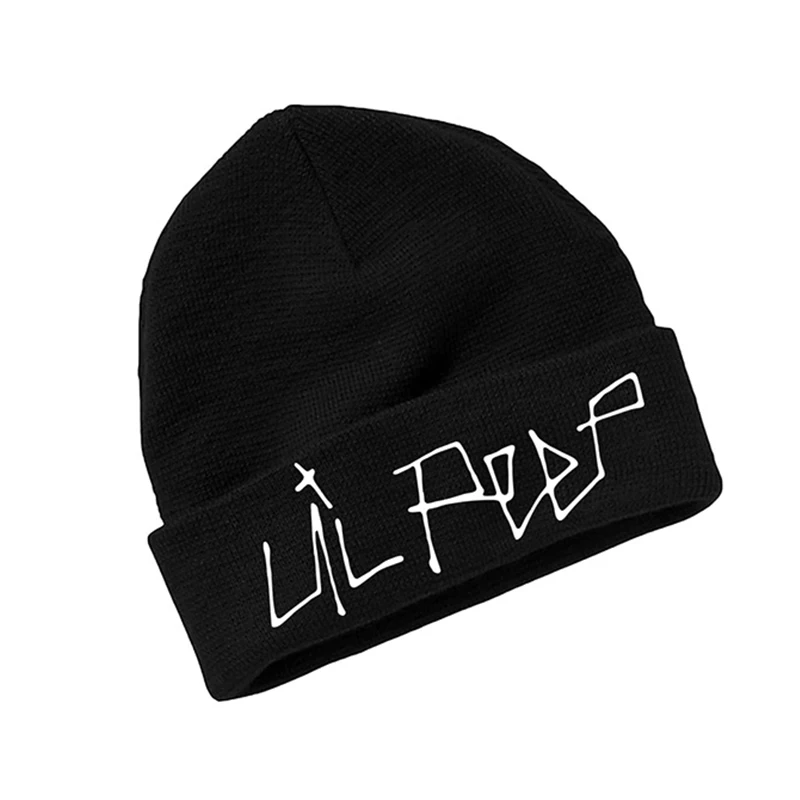 Белый Lil Peep Beanie с вышивкой xxxtentacion lil. peep Love Мужская и женская вязаная шапка вязанные шапочки Skullies теплая зимняя унисекс Лыжная хип-хоп шапка - Цвет: Белый