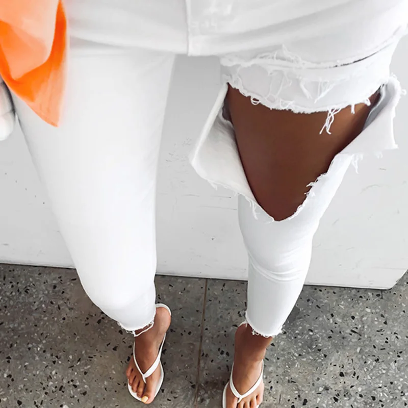 Mozuleva/белые джинсовые женские штаны для мам Джинсы бойфренда женщин с высокой