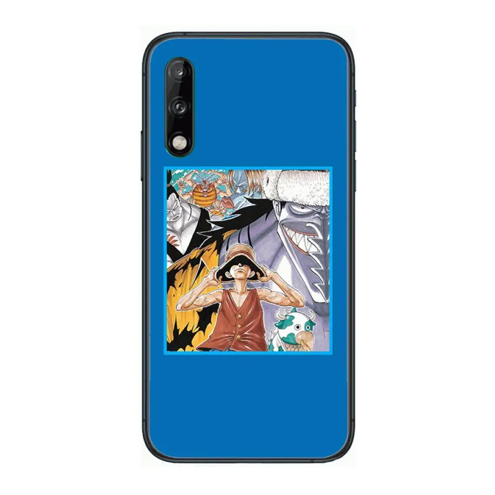 

Famous anime case Clear Phone Case For Huawei Y 5 6 7 8 9 A P S Pro 2020 2019 Black Etui Coque Hoesjes Comic Fashion
