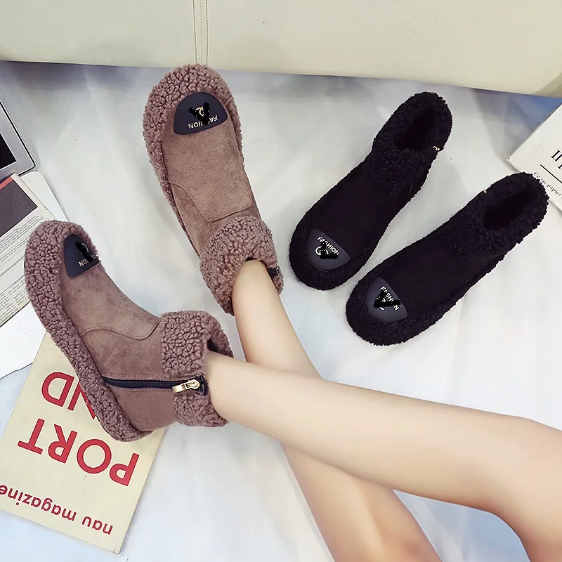 2018 г. Новые модные зимние ботинки в европейском и американском стиле красивые