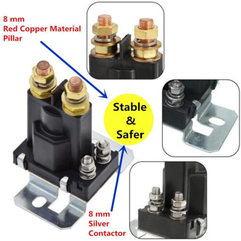 

Max 500A 12V 4Pin Car Auto Truck Start Power Master Double Batteries Isolator Control Switch High Current Starter Relay
