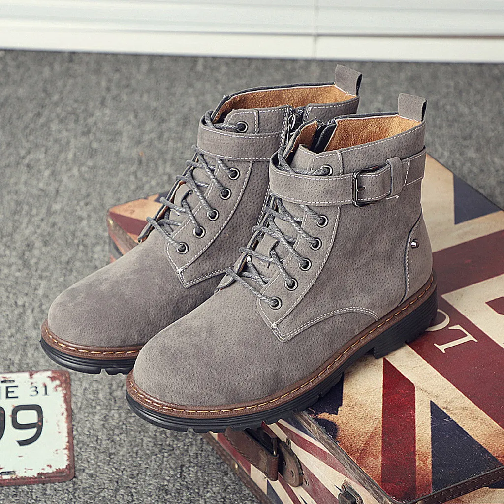 Мужские ботинки Новинка 2019 года модные износостойкие зимние из искусственной