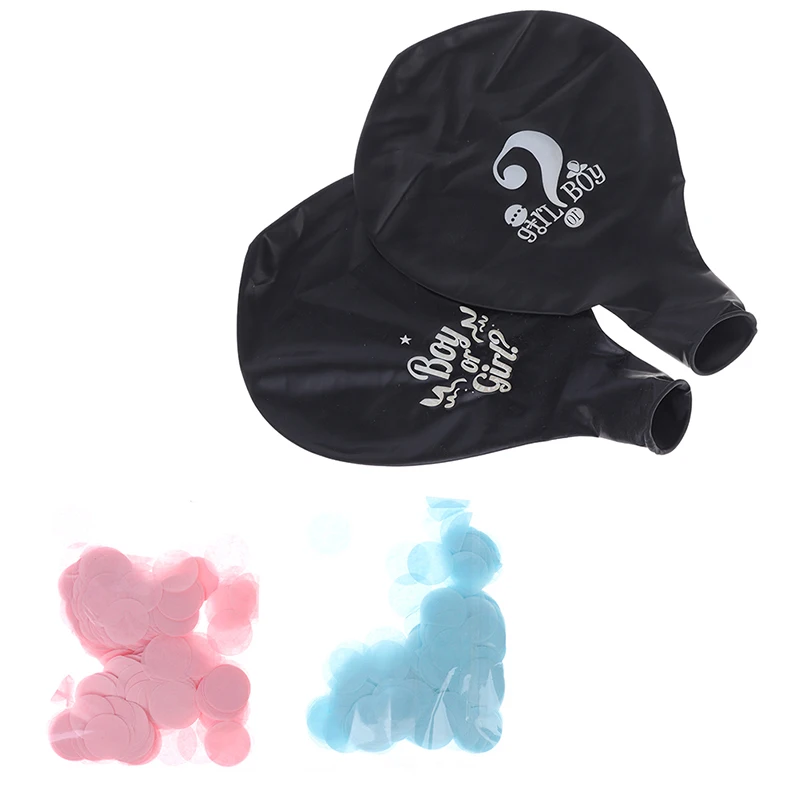 

Boy Or Girl Balloon Gender Reveal Party Black Latex Ballon With Confetti Gender Reveal Baby Shower Decoration NEW