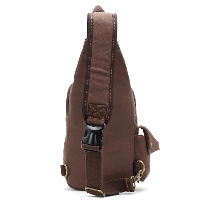 Men's Fashion Crossbody Bag Theftproof Canvas Chest Bags Casual High Quality Men Shoulder Bags Chest Waist Pack