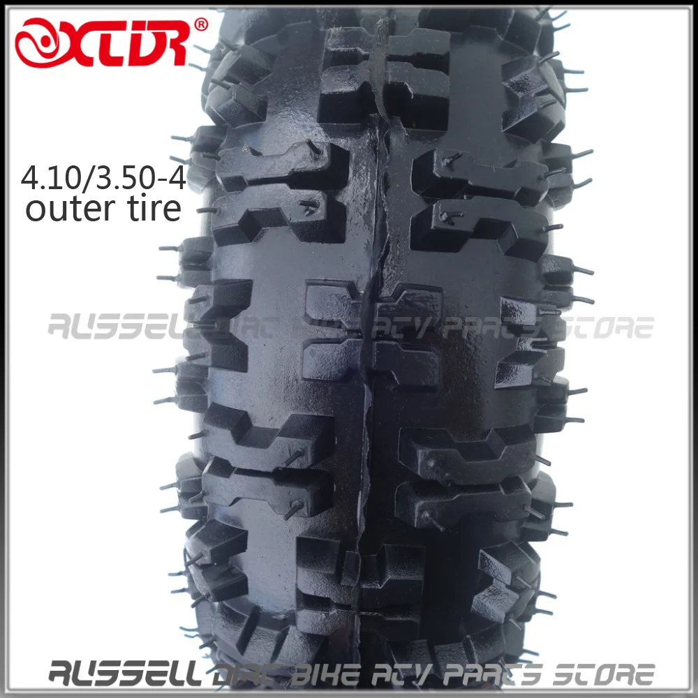 outer tire 4,10/3,50-4 410/350-4 ATV Quad Go Kart 47cc 49cc массивные 4,10-4 шины внутренняя труба подходит для всех моделей 3,50-4 4" - Цвет: outer tire