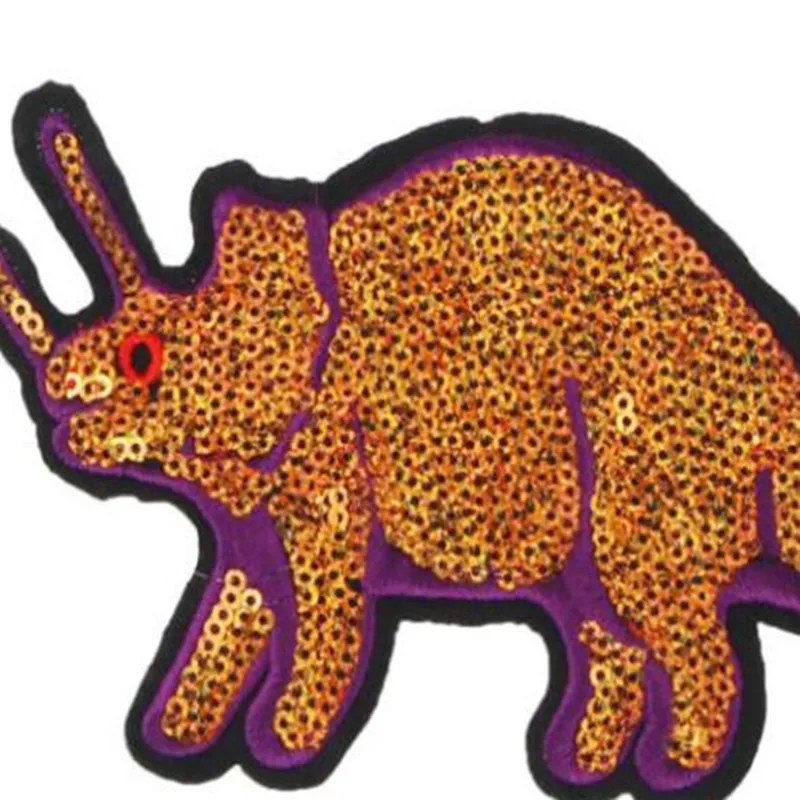 Блестки патч динозавр Diy Женская одежда Аксессуары аппликации железные нашивки