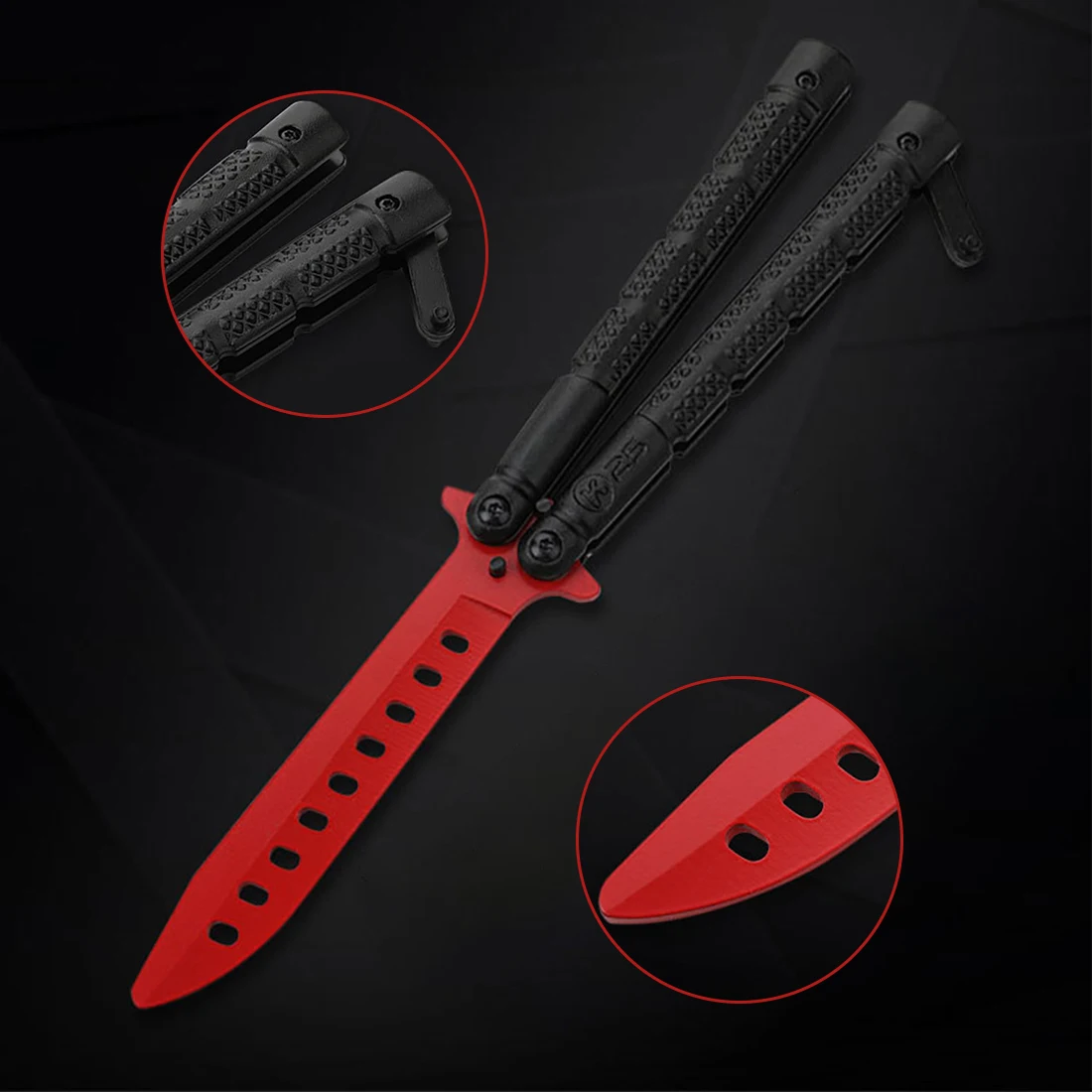 Новейшая Складная расческа из нержавеющей стали тренировочный нож бабочка для