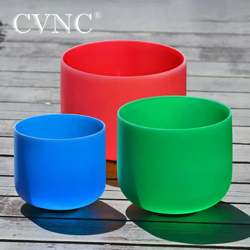 CVNC 432 Гц 3 шт. 8 &quotG 10&quot F 12 &quotC матовые кварцевые хрустальные поющие