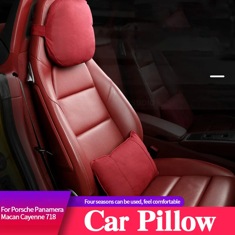 

Car Pillow For Porsche Panamera Macan Cayenne 718 Seat Back Headrest Comfortable And Breathable Decorative Accessories