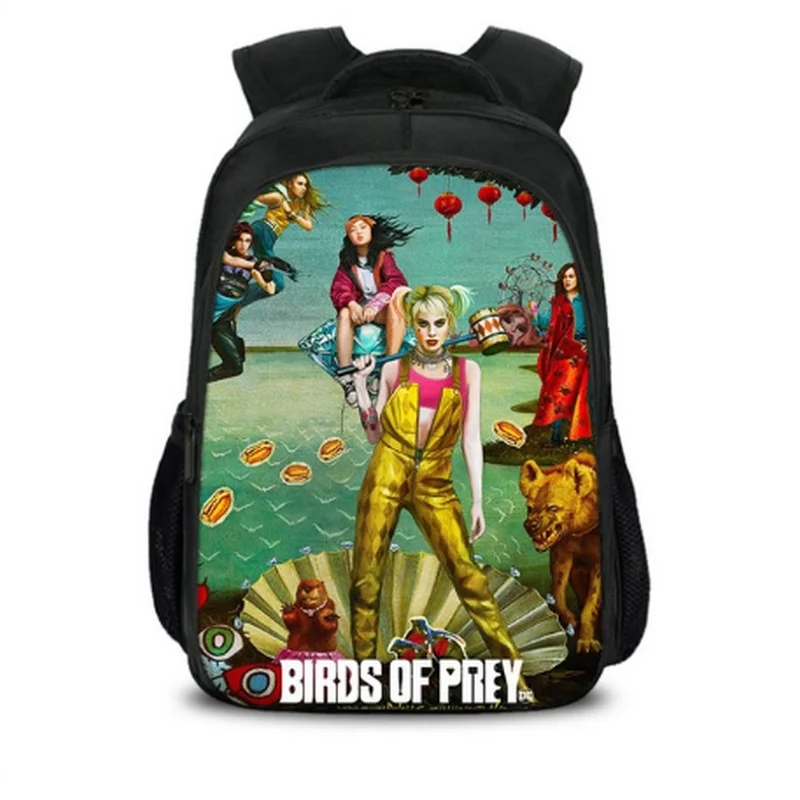 Рюкзак Harley Quinn с принтом птиц из охоты реквизит для персонажа рюкзак школьная