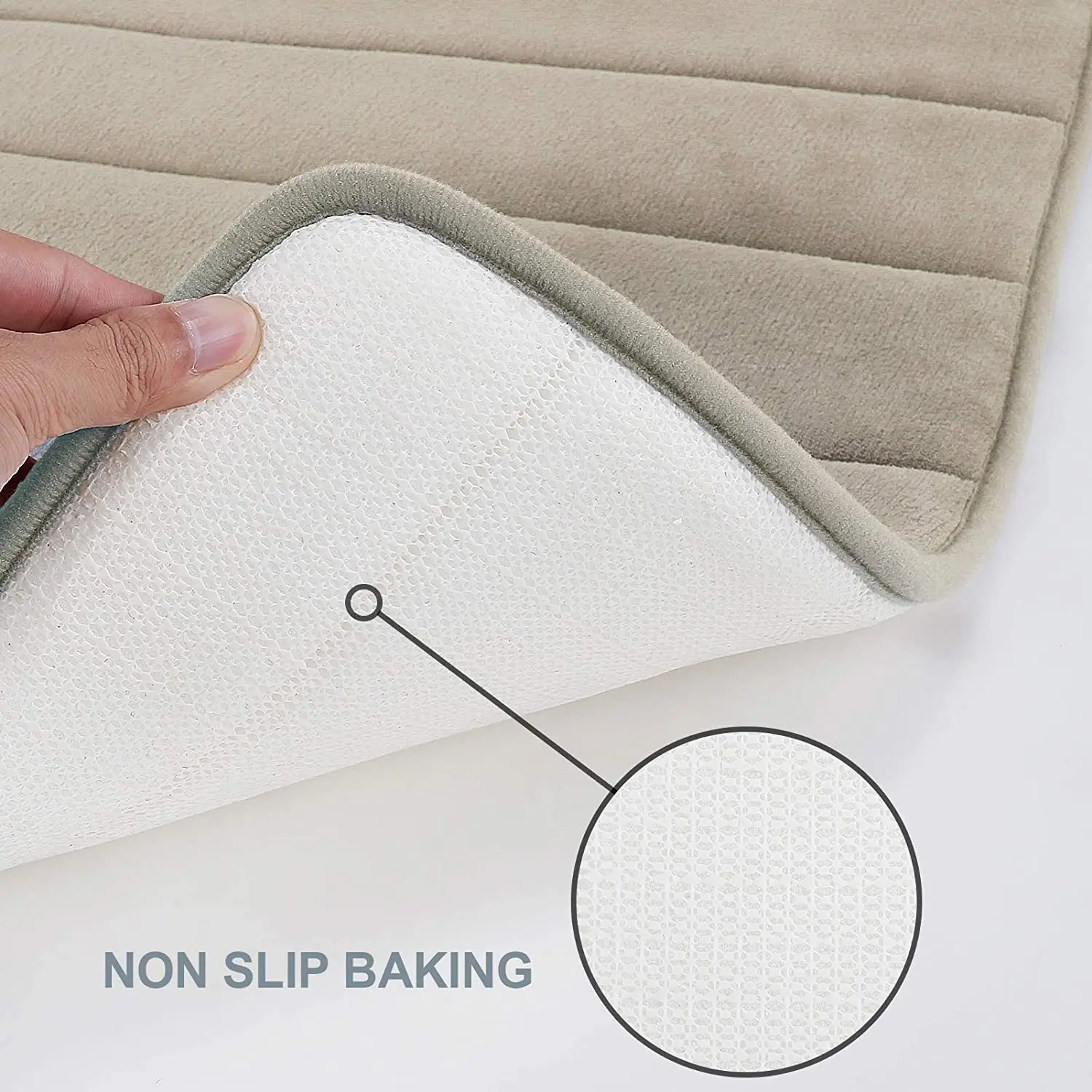 

Memory Foam Bathroom Rugs Soft Non Slip Absorbent Thick Velvet Bath Mats Machine Wash Mat for Shower, Kitchen