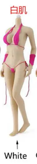 JOQ-10E-WS pale Jiaou Doll 1/6 Европейский супер гибкий сексуальный бесшовный большой бюст женский металлический каркас Съемная/не съемная модель стопы - Цвет: JOQ-10E-WS pale