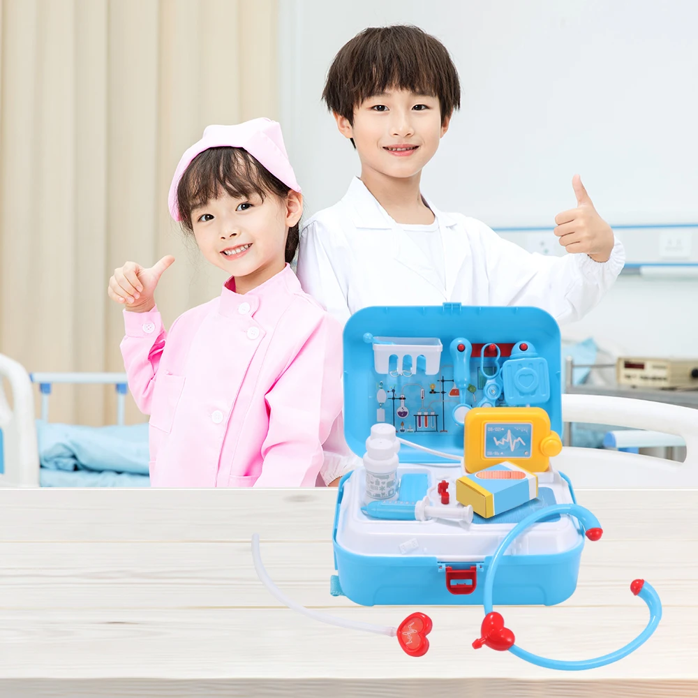 

Kids Doctor Set Pretend Play Girls Role-Playing Games Hospital Accessorie Medical Kit Nurse Bag Toys Children Christmas Gift