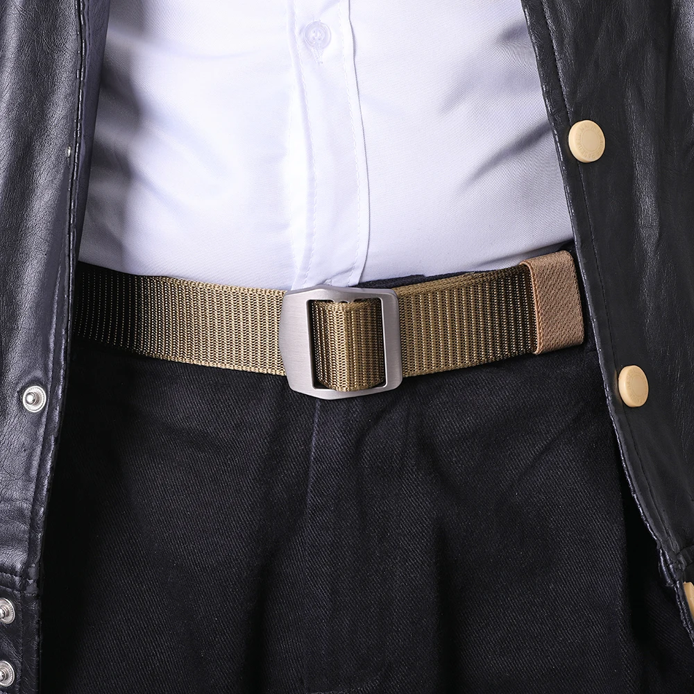 

Outdoor Nylon Tactical Belt Military Waist Support Strap Sports Hunting Training Hiking Combat Metal Buckle Army Waistband Men