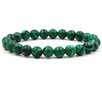8mm matte black and green stone beads bracelet couple lovers bracelet bangle for womenmen fashion jewelry handmade