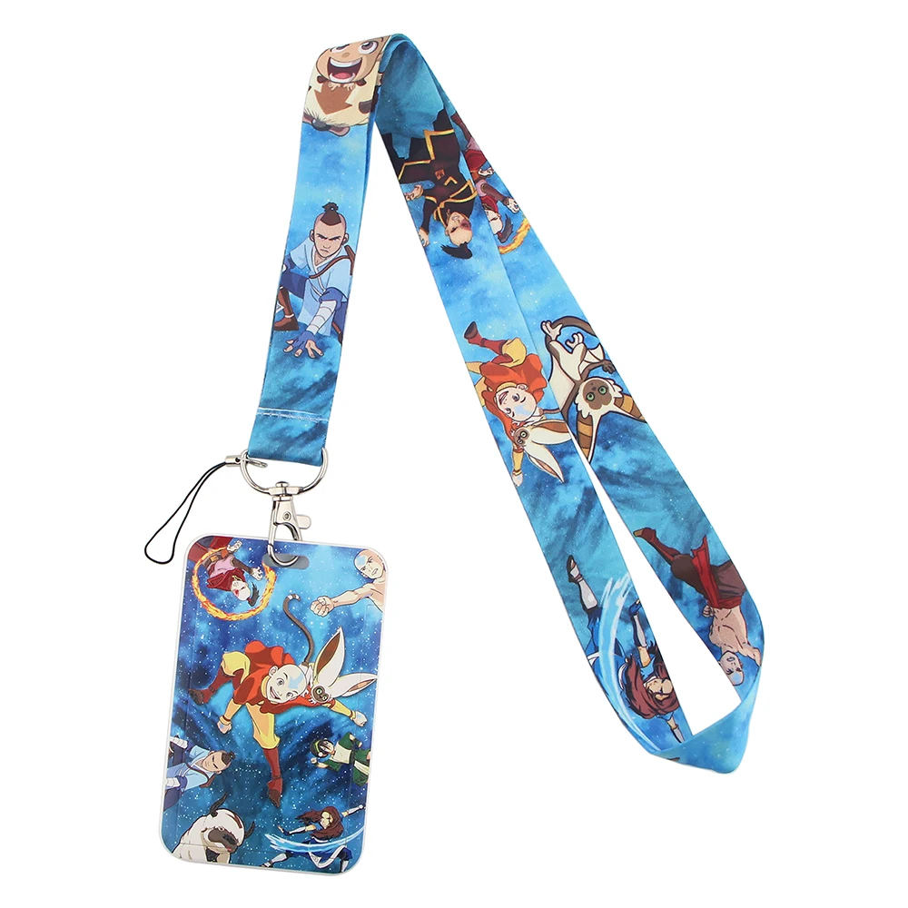 ER601 Anime Magic Story Lanyard Card ID Holder Car KeyChain ID Card Pass Gym Phone Badge Kids Key Ring Holder Jewelry