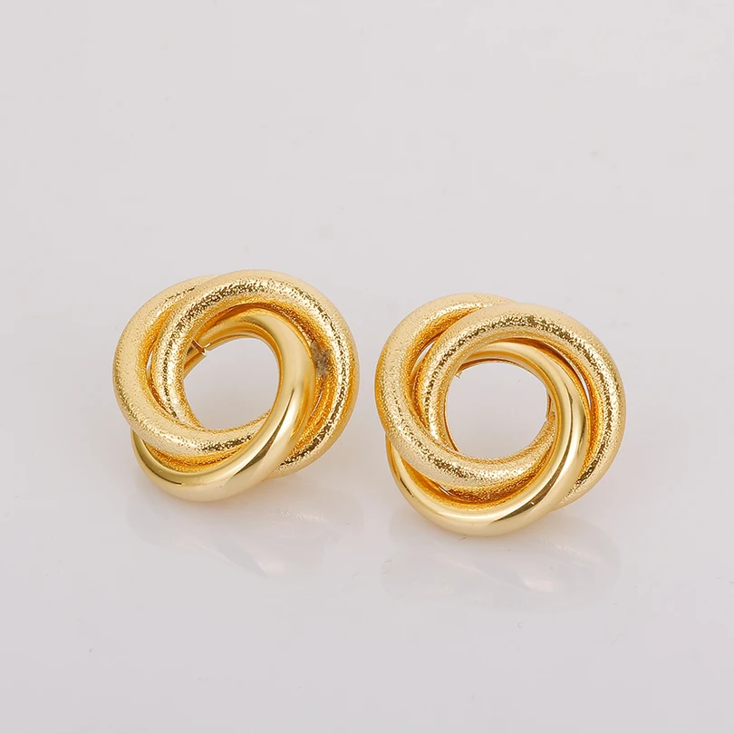 Женские серьги Laramoi массивные большие золотые и розовые геометрические гвоздики