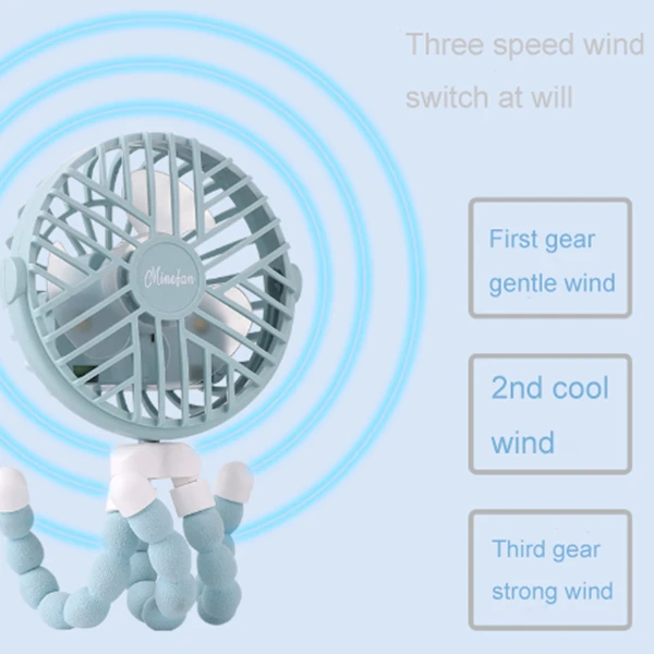 Многофункциональная подставка для осьминога бесшумный мини ручной вентилятор
