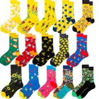 DOIAESKV Новинка счастливые забавные мужские геометрические носки хлопковые мужские носки хип-хоп с рисунком кукурузы авокадо птицы рыбы уличная одежда носки для скейтборда